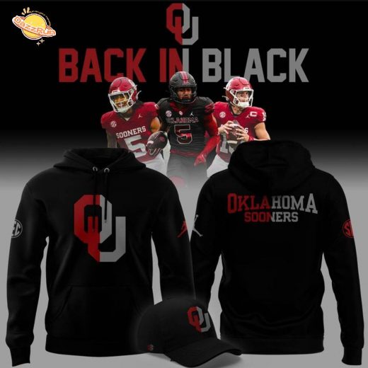 2025 limited edition Hoodie Oklahoma Sooners football “Back In Black” for fans