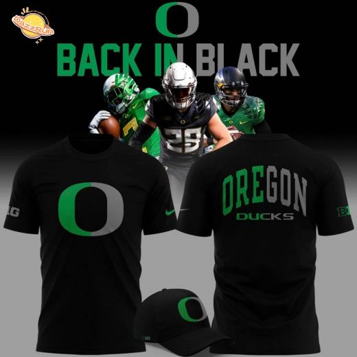2025 limited edition t-shirt Oregon Ducks football “Back In Black” for fans