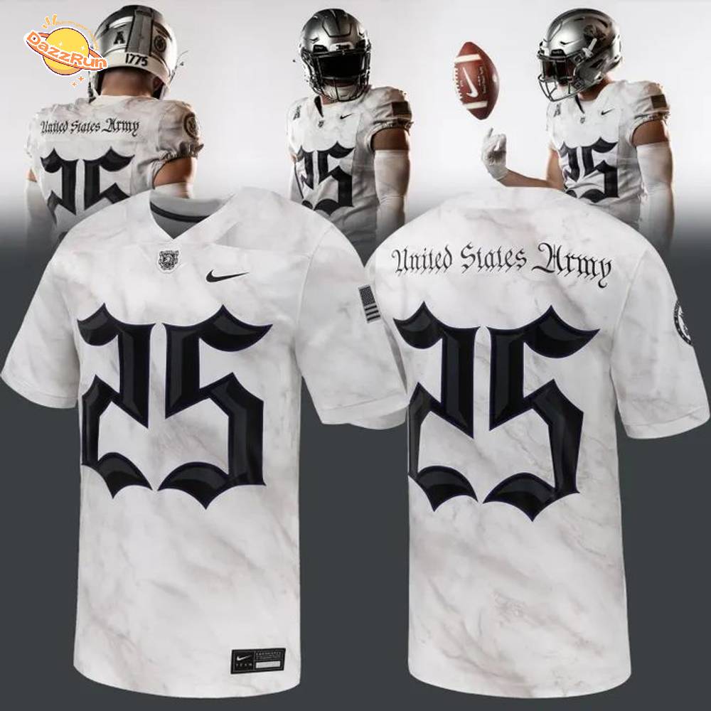 Army Black Knights Football Nike Army 250 Collection Game Jersey - White Army Black Knights Football Nike Army 250 Collection Game Jersey - White