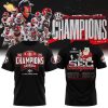 Red Georgia Bulldogs 2025 SEC Football Champions Locker Room T-Shirt