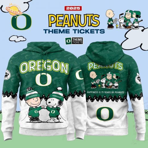 Oregon Ducks x 75th Anniversary Of Peanuts 2025 Hoodie