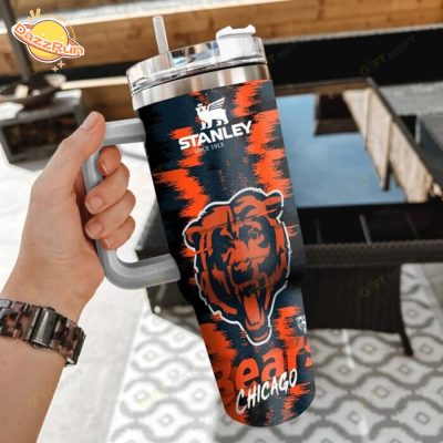 Chicago Bears Fan Tumbler 2024 – Personalized Sports Travel Mug