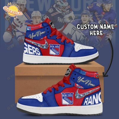 New York Rangers Air Jordan 1 – Personalized Sports Footwear