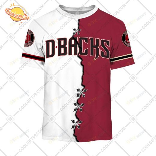 Personalized MLB Arizona Diamondbacks Custom Mix Jersey T-Shirt