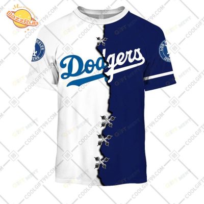 Personalized MLB Los Angeles Dodgers Custom Mix Jersey T-Shirt