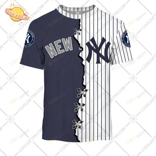 Personalized MLB New York Yankees Custom Mix Jersey T-Shirt