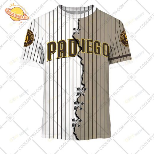 Personalized MLB San Diego Padres Custom Mix Jersey T-Shirt