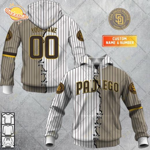 Personalized MLB San Diego Padres Mix Jersey Hoodie – Custom Sports Gear