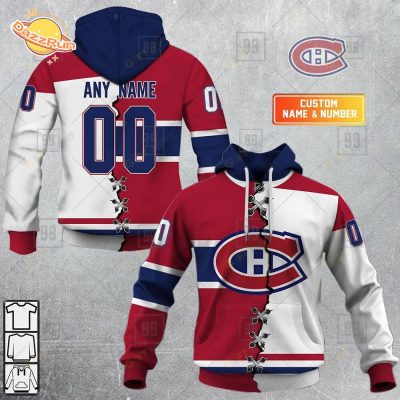 Personalized NHL Montreal Canadiens Mix Jersey Hoodie – Custom Design