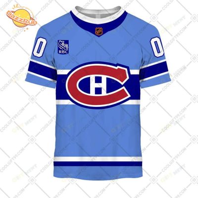 Personalized NHL Montreal Canadiens Reverse Retro Style T-Shirt