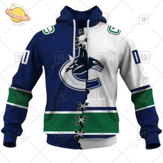 Personalized NHL Vancouver Canucks Mix Jersey Hoodie – Custom Design