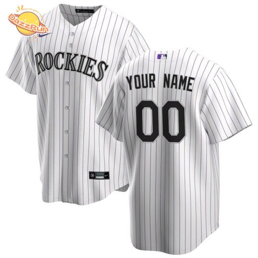 Custom Colorado Rockies White Jersey (Name + Number)