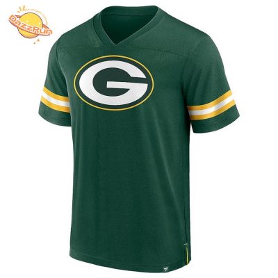 Green Bay Packers NFL Hashmark V-Neck Short Sleeve Jersey