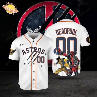 Houston Astros x Deadpool & Wolverine Baseball Jersey