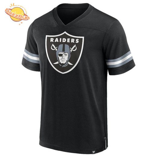 Las Vegas Raiders NFL Hashmark V-Neck Short Sleeve Jersey – Vendor