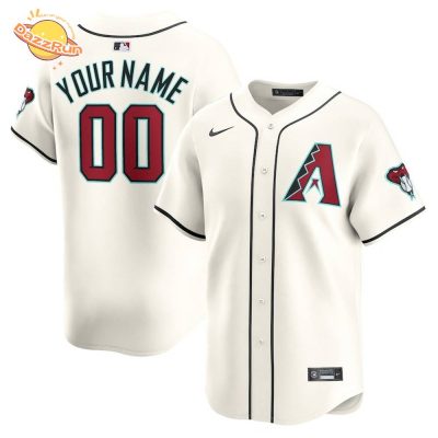 Men’s Arizona Diamondbacks Nike White Home Limited Custom Jersey