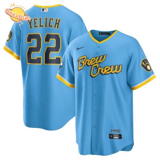 Milwaukee Brewers #22 Christian Yelich Jersey