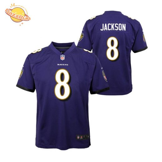 Youth Lamar Jackson Baltimore Ravens NFL Nike Game Team Jersey