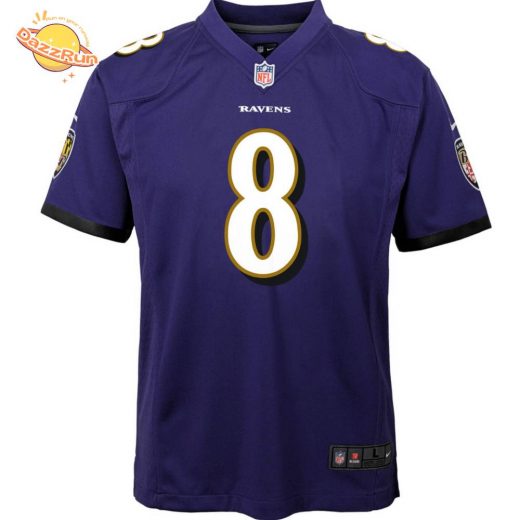 Youth Lamar Jackson Baltimore Ravens NFL Nike Game Team Jersey