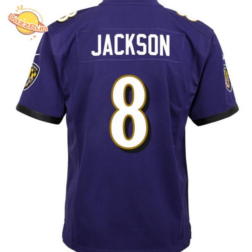 woo image2F2024 09 182FYouth Lamar Jackson Baltimore Ravens NFL Nike Game Team Jersey 3