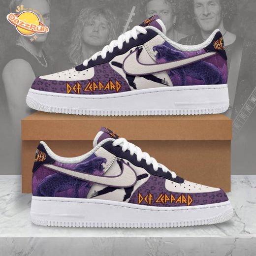 Def Leppard Purple Premium AF1 Sneakers