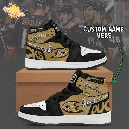 Custom Anaheim Ducks Air Jordan 1 Sneakers