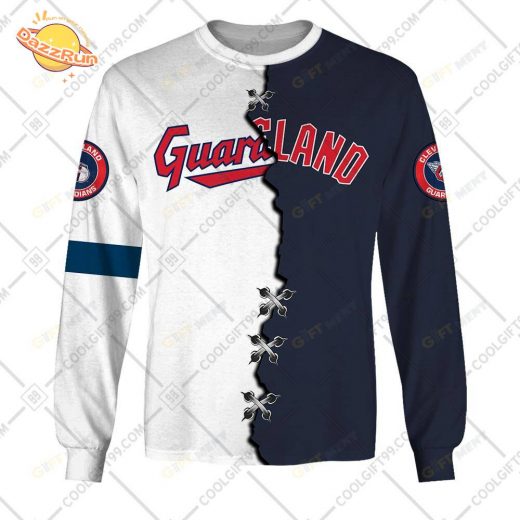 Personalized Cleveland Guardians MLB Mix Jersey Sweatshirt