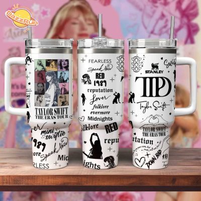 Taylor Swift Music Custom 40Oz Stainless Steel Tumbler with Handle