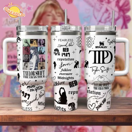 Taylor Swift Music Custom 40Oz Stainless Steel Tumbler with Handle