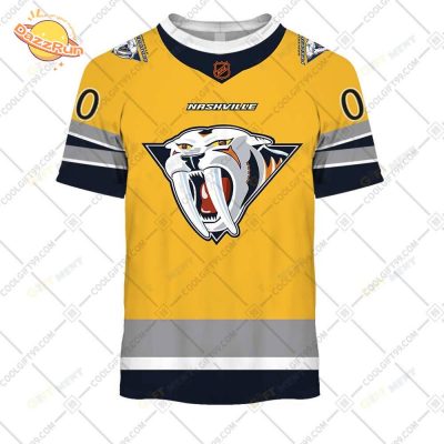 Custom Nashville Predators Reverse Retro T-Shirt