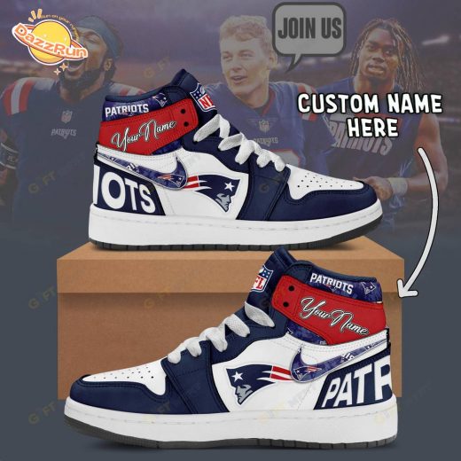 Custom New England Patriots Air Jordan 1 Sneakers