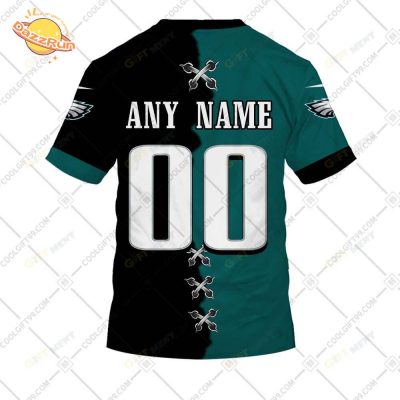 Custom Philadelphia Eagles Mix Jersey T-Shirt