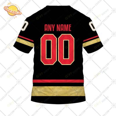 Custom Vegas Golden Knights Reverse Retro T-Shirt