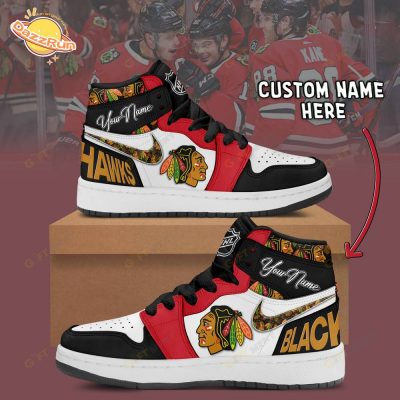 Personalized Chicago Blackhawks Air Jordan 1 Sneakers