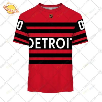 Personalized Detroit Red Wings Reverse Retro T-Shirt