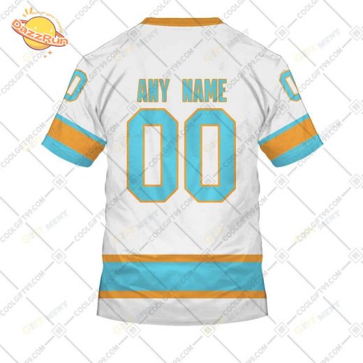 Personalized San Jose Sharks Reverse Retro T-Shirt