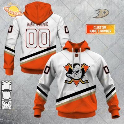 Anaheim Ducks Reverse Retro Style Personalized NHL Hoodie