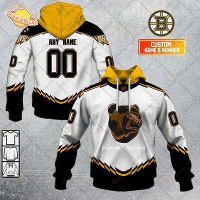 Boston Bruins Reverse Retro Style Personalized NHL Hoodie