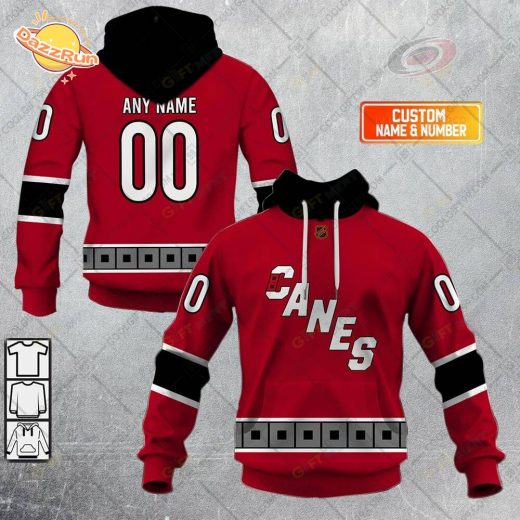 Carolina Hurricanes Reverse Retro Style Personalized NHL Hoodie