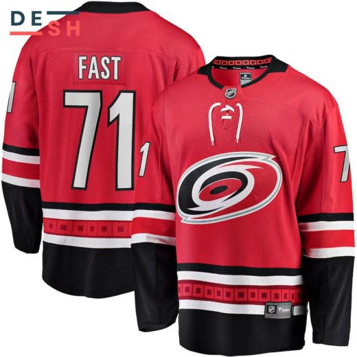 Jesper Fast Carolina Hurricanes NHL Fanatics Breakaway Home Jersey