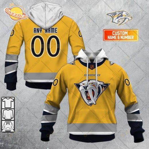 Nashville Predators Reverse Retro Style Personalized NHL Hoodie