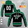 Dallas Stars and Seattle Kraken Personalized Mix Jersey Hoodie