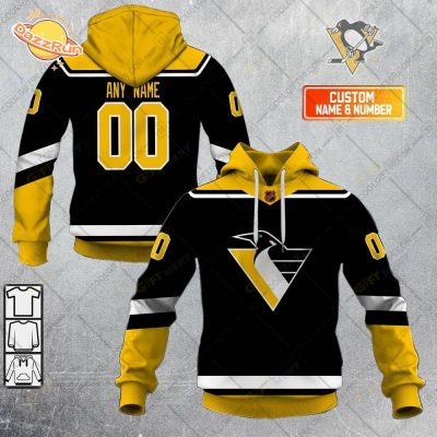 Pittsburgh Penguins Reverse Retro Style Personalized NHL Hoodie