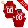 Gray San Francisco 49ers Custom Name and Number Hoodie Jersey