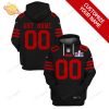 Black San Francisco 49ers Custom Name and Number Hoodie Jersey