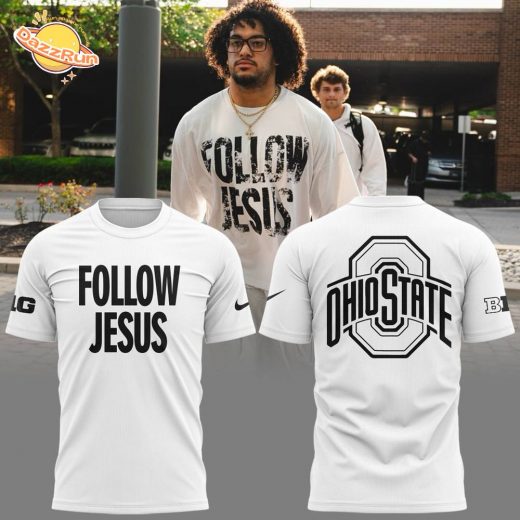 2024 Limited Edition Follow Jesus Ohio State White T-Shirt