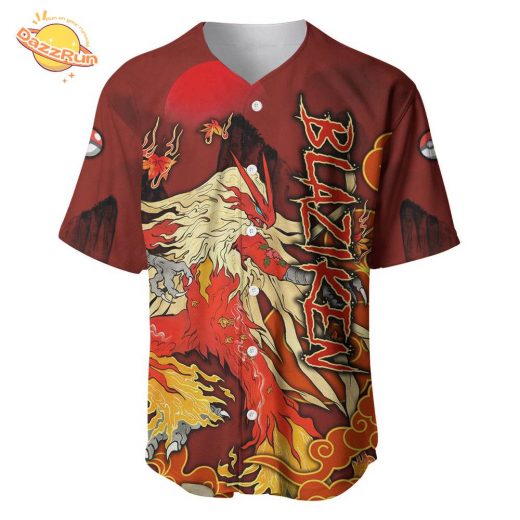 Blaziken Pokémon Anime Baseball Jersey