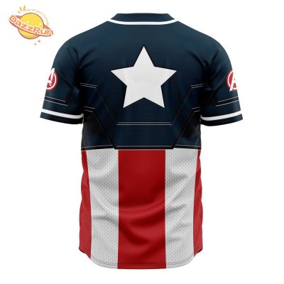 Captain America Marvel Anime Baseball Jersey – 3D Printed