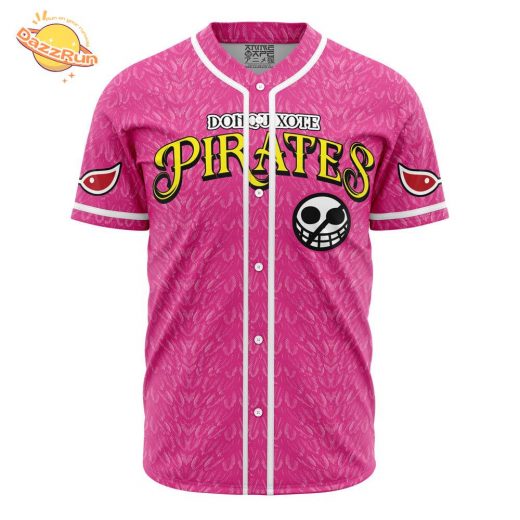 Donquixote Pirates Doflamingo One Piece Anime Baseball Jersey – 3D Printed