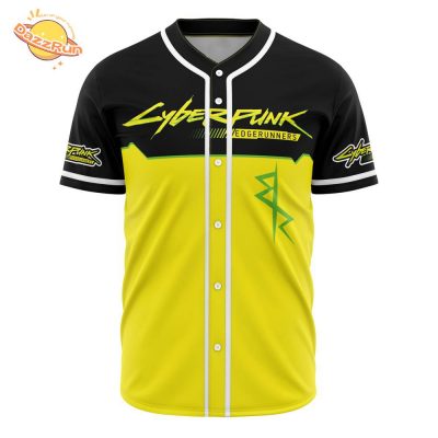 Edgerunners V2 Cyberpunk 2077 Anime Baseball Jersey – 3D Printed